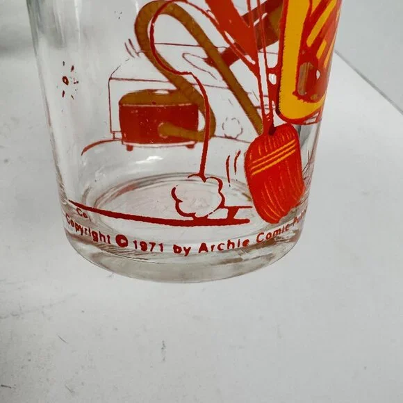 Vtg 1971 Archie Comics Glasses Set of 4 • Reggie Hot Dog Archie Sabrina • Reggie - Picture 11 of 13